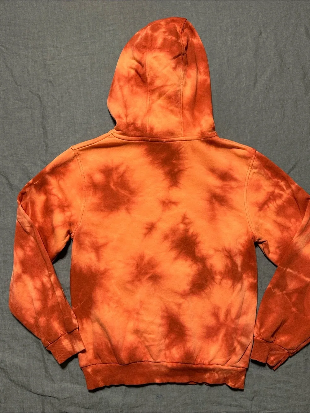Nike Orange Tie-Dye Crewneck Hoodie